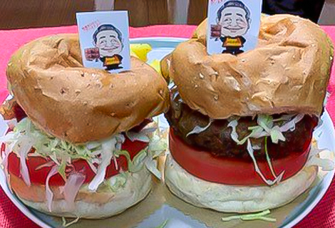 「特選和牛静岡そだちハンバーグ」を使ったハンバーガー